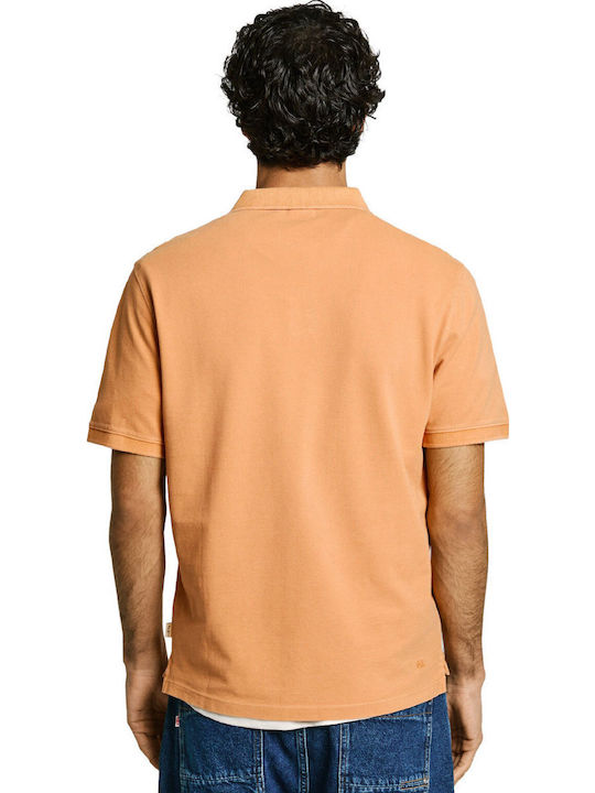 New Oliver Polo Herrenbluse Kurzarm Orange