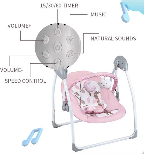 Elektrisch Baby Relax Schaukel mit Musik Καμηλοπάρδαλη