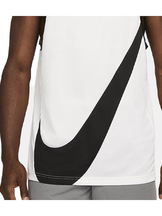 Dri-FIT Crossover Dri-Fit Sportliches Kurzarmbluse Weiß