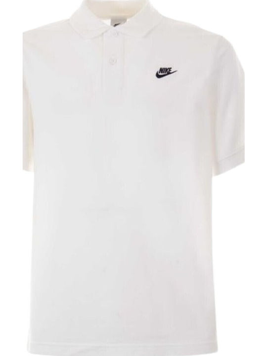 Sportswear Club Polo Short Sleeve White Blouse