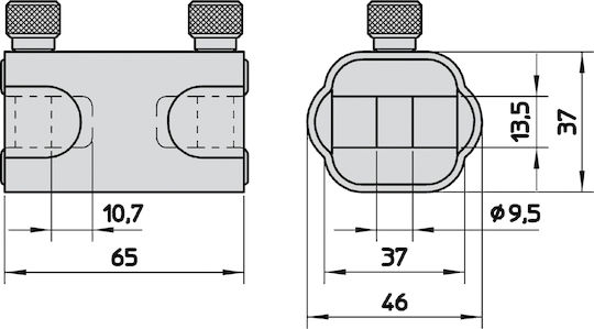 Viro Ορειχάλκινο Λουκέτο Πέταλο με Κλειδί 9.5mm