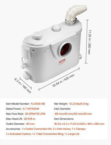 Vevor Ηλεκτρική Αντλία Επιφάνειας 500W