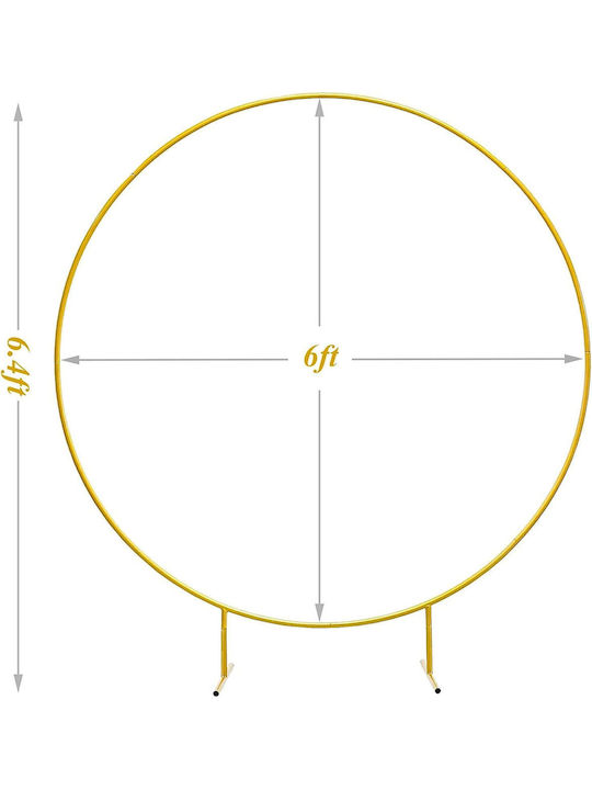 Set De Cadre Arc Metal Tip Cerc Circulare 1.8 M Picioare Balon Banda Accesorii Reutilizabile Nunta Aniversare Fundaluri Foto Accesorii Pentru Petreceri Decorațiuni