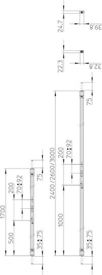 Viro Bar Security Window Length 1.7m in Brown Color