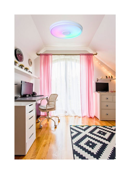 Lightex Πλαφονιέρα 40εκ. LED με Τηλεχειριστήριο