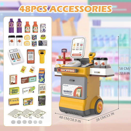 Kids Shop for 3+ Years 48 Pieces SM539227 Supermarket Yellow