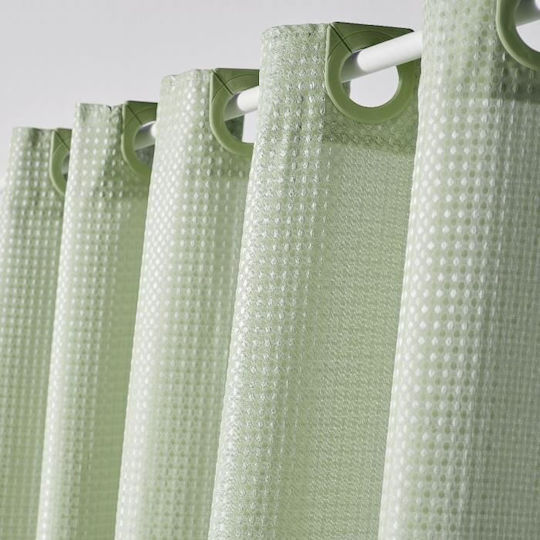 Today Κουρτίνα Μπάνιου Υφασμάτινη 180x200cm Green Today Κουρτίνα Μπάνιου Υφασμάτινη 180x200cm Green