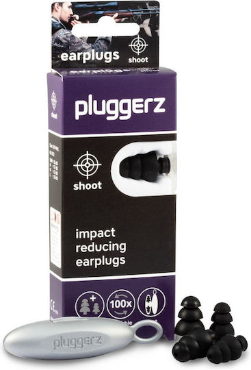 Pluggerz Ωτοασπίδες Σιλικόνης σε Διάφανο Χρώμα 4τμχ