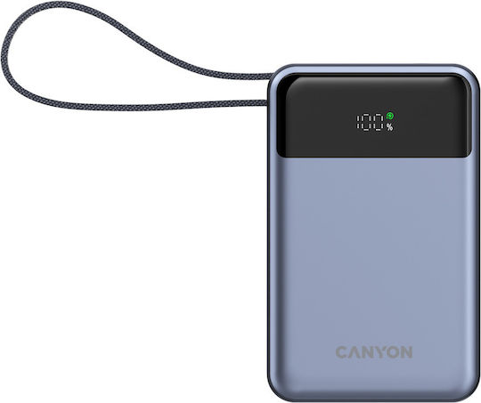 Canyon OnPower PB-600 20000mAh 65W με Θύρα USB-A και Θύρα USB-C Power Delivery Dark Gray