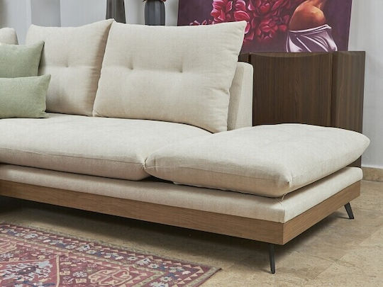 Erato Γωνιακός Καναπές Εκρού 300x250x76εκ.