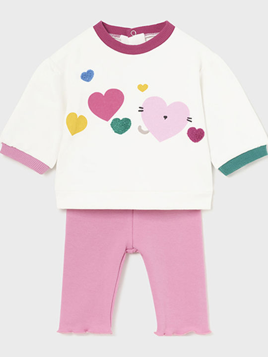 Kids' Set with Leggings Winter 4pcs Pink