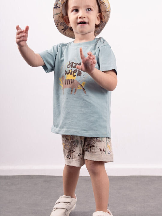 Kinder-Set mit Shorts Sommer 2Stück Beige