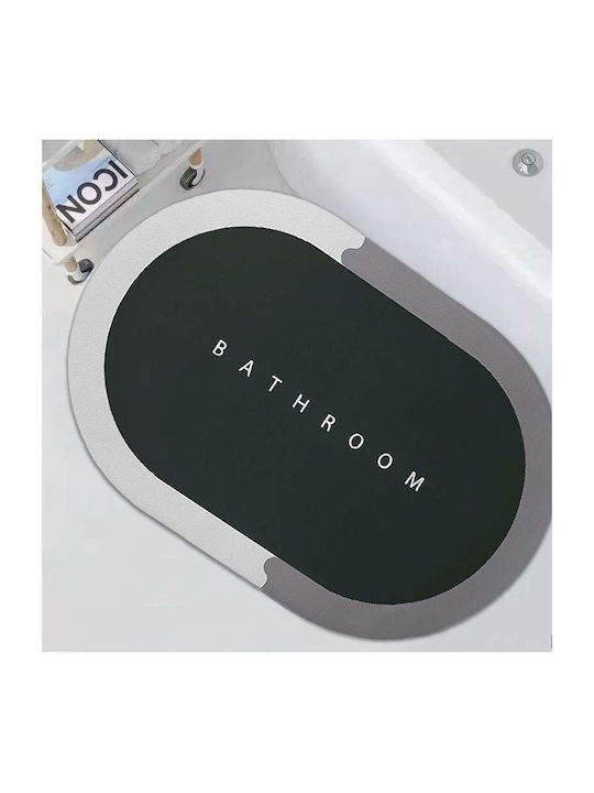 Rutschfest Badematte Oval Green / Gray 57.5x40cm