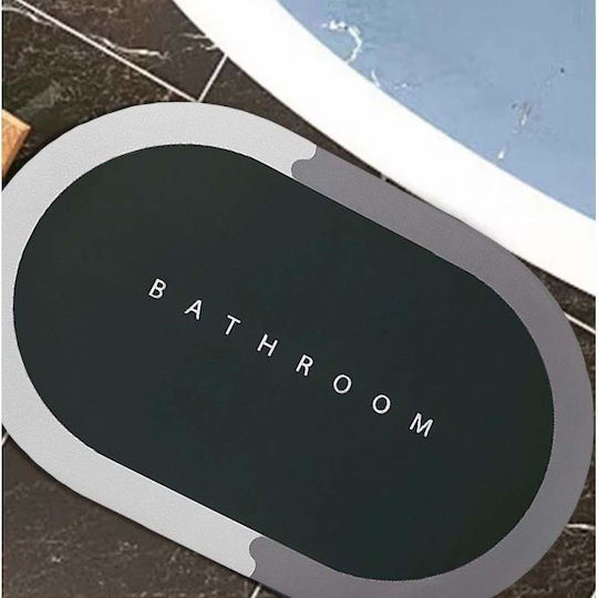 Antiderapant Covoraș de Baie Oval Green / Gray 57.5x40buc