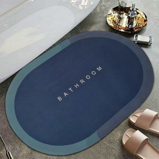 Неслизащо Бански килим Овални Navy Blue/blue 57.5x40бр