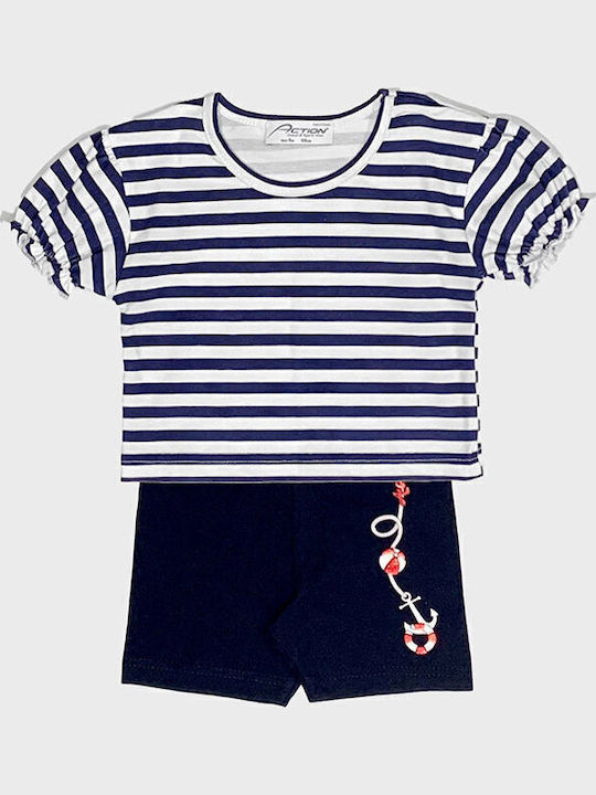Kinder-Set mit Shorts Sommer 2Stück Blue