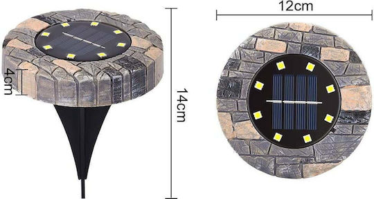 Set 8 Lămpi Solare cu Alb Cald Lumină 3000K IP65
