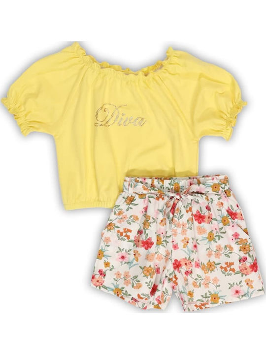 Kinder-Set mit Shorts Sommer 2Stück Mehrfarbig
