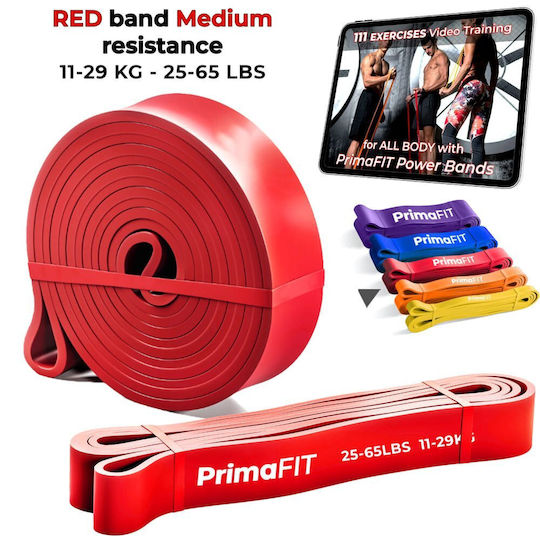 PrimaFit Widerstandsbänder Schleife Rot 2.08m