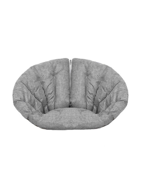 Perna Scaunului De Grădină Cu Spătar Gri 75x130cm