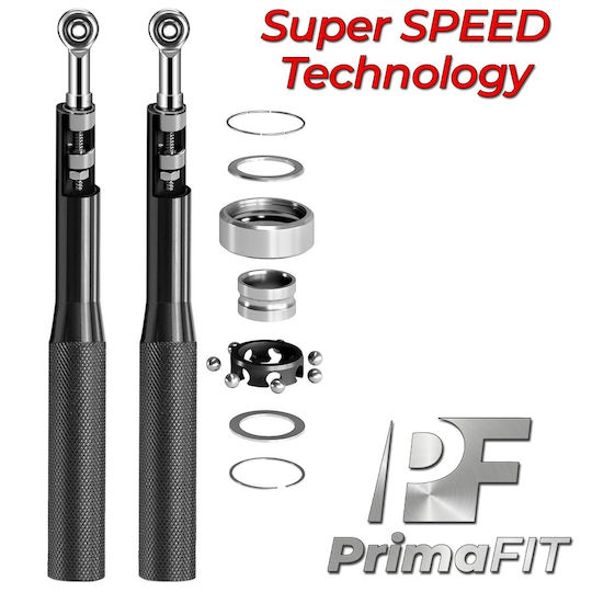 PrimaFit Springseil Fitness 3m Blau mit einstellbarer Länge
