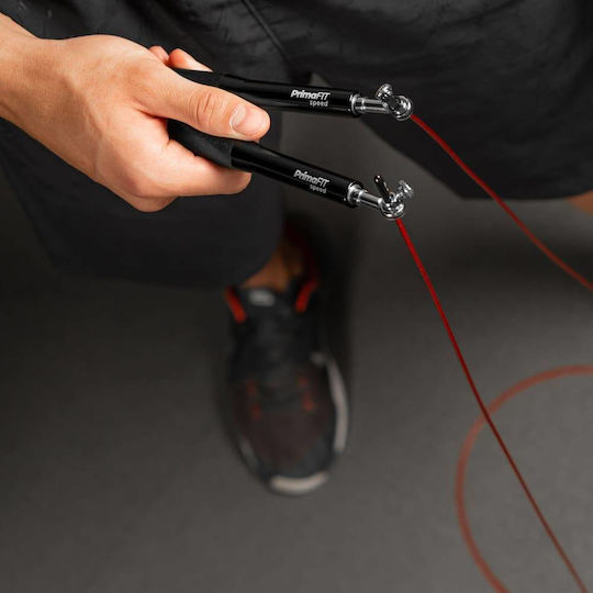 PrimaFit Springseil Fitness 3m Schwarz mit einstellbarer Länge