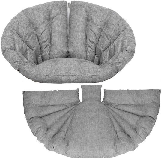 Perna Scaunului De Grădină Cu Spătar Gri 75x130cm