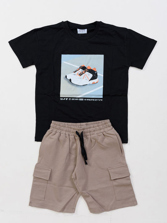 Kids' Set with Shorts Summer 2pcs Black