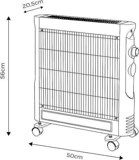Neo Tools Quartz Heater with Thermostat 1200W