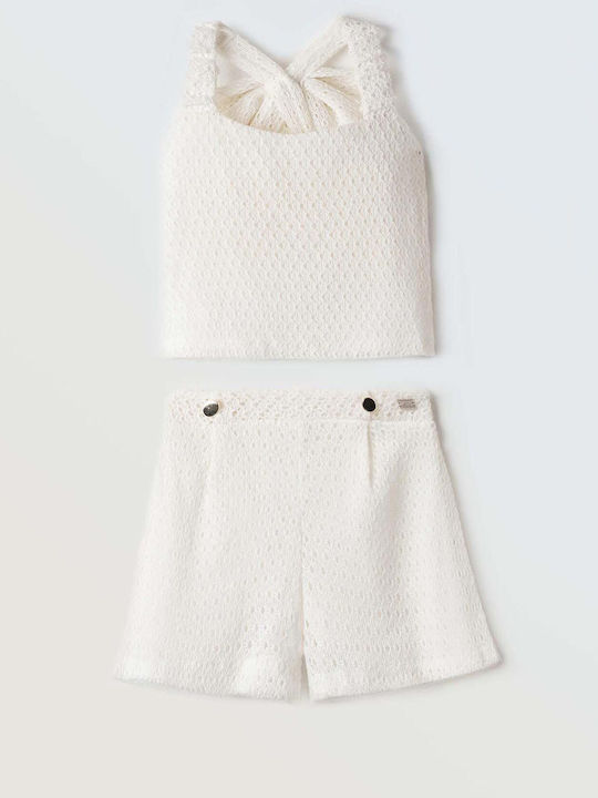 Kinder-Set mit Shorts Sommer 2Stück White
