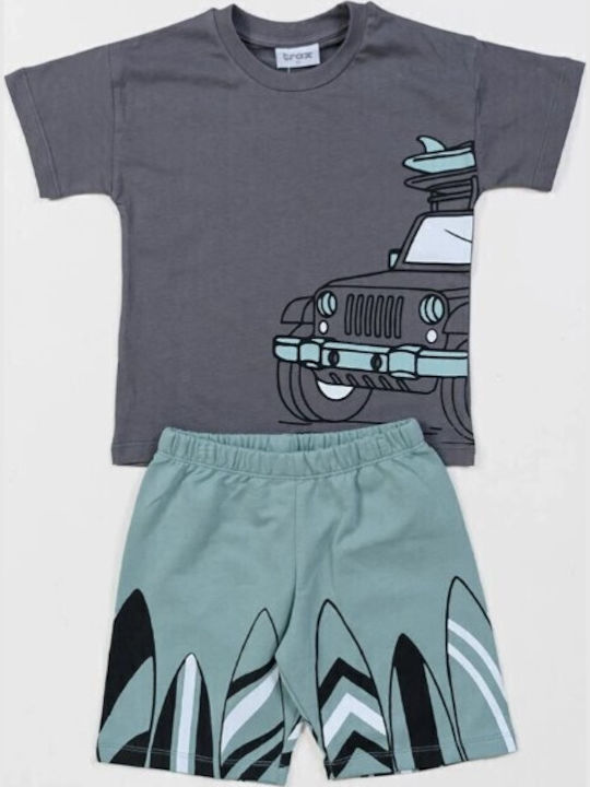 Kids' Set with Shorts Summer 2pcs Anthracite