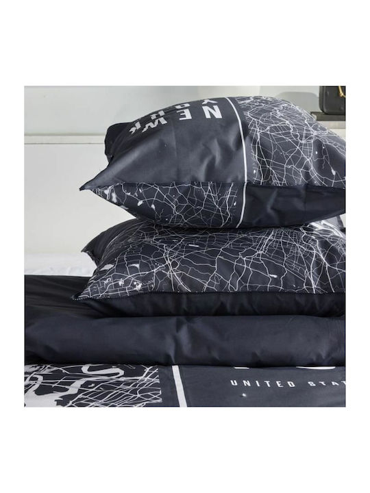 Today Bettbezug-Set Übergröße mit 2 Kissenbezügen 240x220 Gray