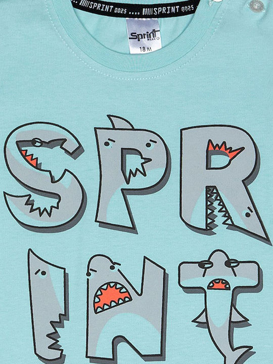 Kids' Set with Shorts Summer 2pcs Aqua