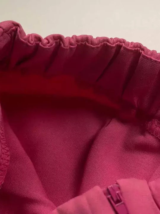 Kinder-Set mit Rock Sommer 2Stück Fuchsia