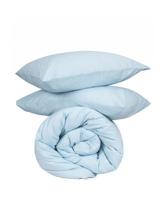 Sunshine Sheet Sets Queen 235x270cm. Cotton Feelings 151 103 Light Blue 4pcs