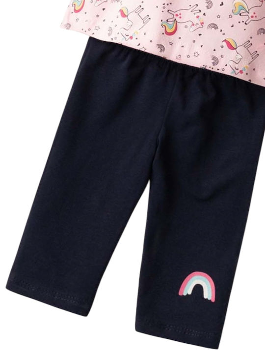 Set pentru copii cu colanți Vară 3buc Pink