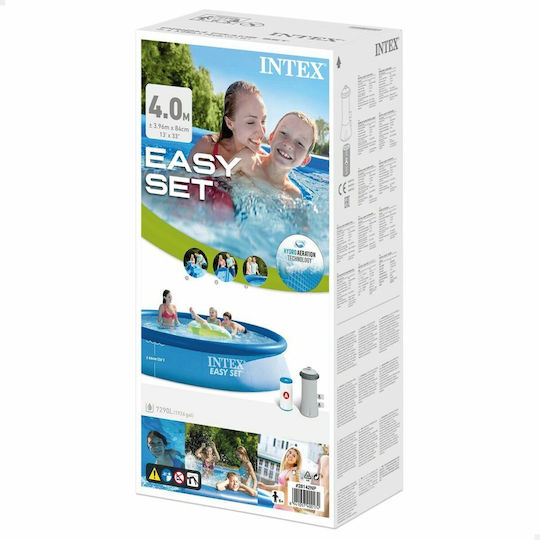 Intex Easy Set Runde Schwimmbecken 7290l Aufblasbar Hellblaue