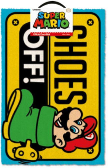 Pyramid International Entrance Mat Anti-slip Super Mario - Shoes Off Colour Yellow 40x60cm