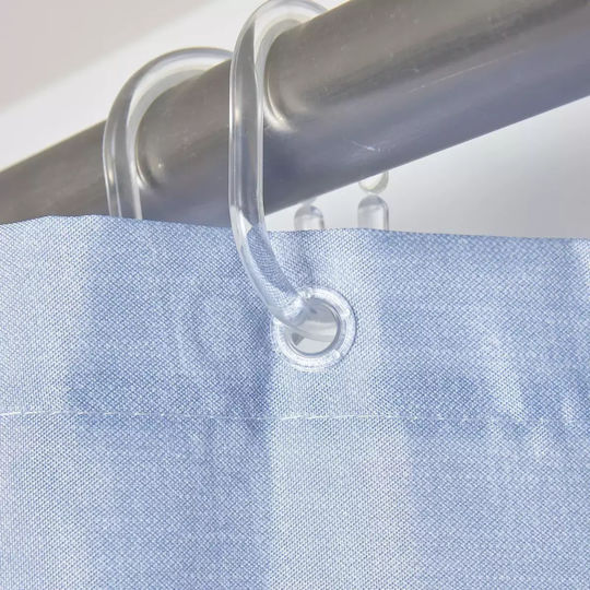 Das Home 0804 Shower Curtain Fabric 200x180cm Blue