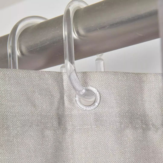 Das Home 0808 Shower Curtain Fabric 240x180cm Taupe