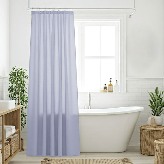 Das Home 0804 Shower Curtain Fabric 200x180cm Blue