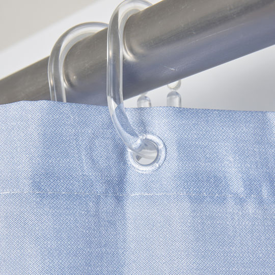 Das Home 0804 Shower Curtain Fabric 200x180cm Blue