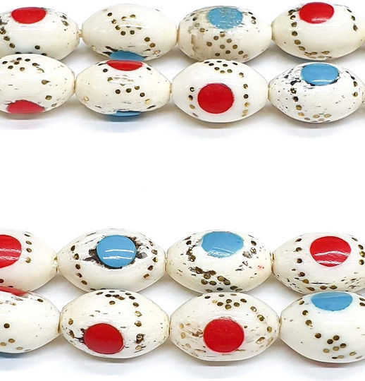 Roloi Komboloi Camel Bone Worry Beads Multicolour 34cm