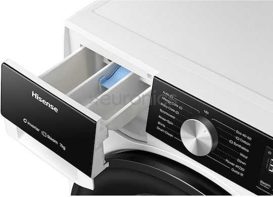 Hisense Πλυντήριο Ρούχων 7kg 1200 Στροφών Auto Wash WF3S7021BW