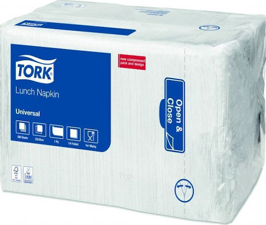 Tork Χαρτοπετσέτες Μονόφυλλες 1 Συσκευασία Λευκές