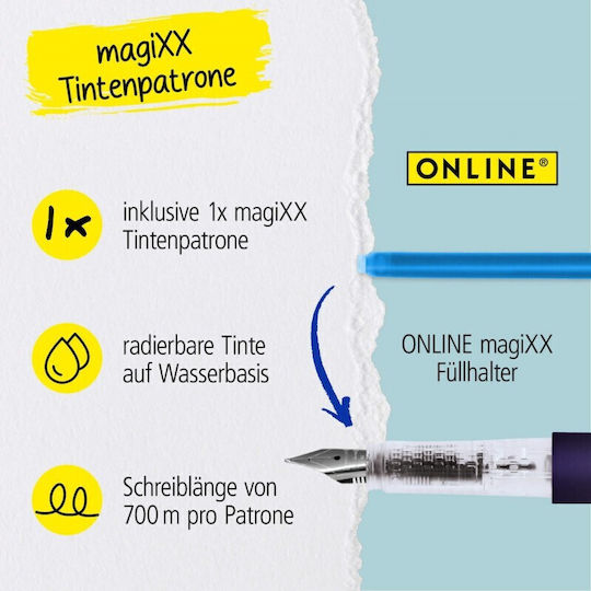 Online Πένα Γραφής Medium με Μπλε Μελάνι