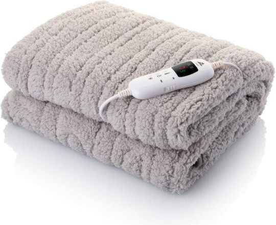 ETA Shaggy 4325 90000 Pătură electrică semidublă Lavabilă cu temporizator Gri 120W 130cmx160cm