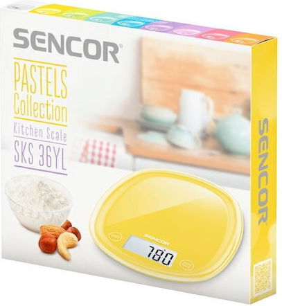Sencor SKS 3 Digital Küchenwaage 1gr/5kg Gelb