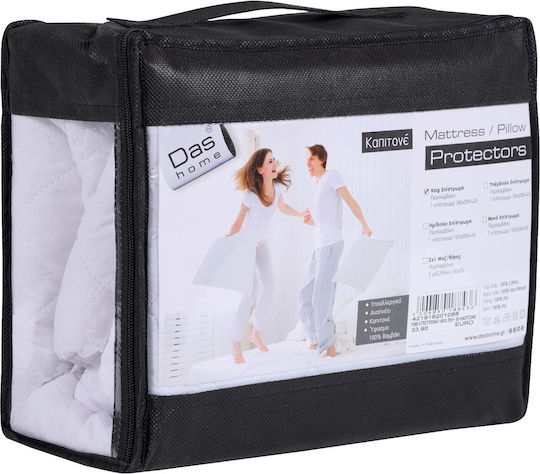 Das Home Protective Cover King Size with Skirt 1088 White 180x200+35cm