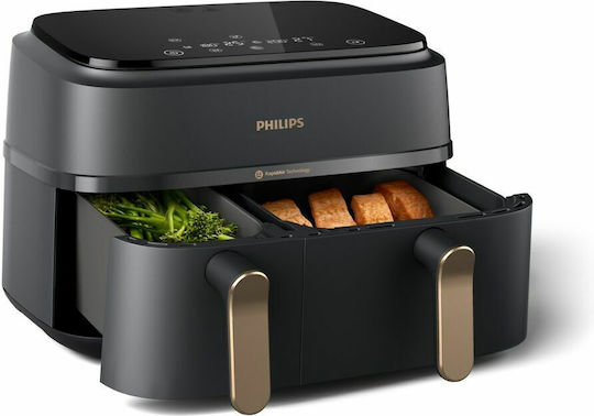 Philips 3000 Series Friteuză cu aer cu Coș Detașabil Dublu 9lt Negru